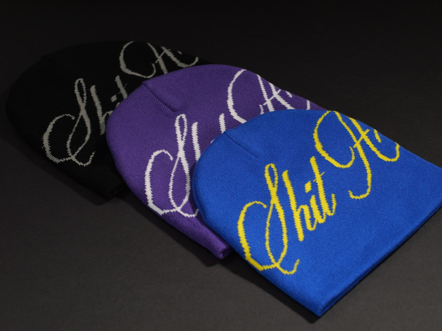 Shit Happens In Cursive Beanie