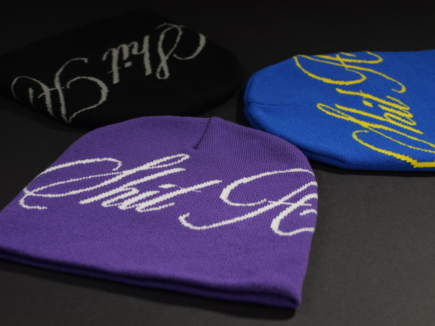 Shit Happens In Cursive Beanie